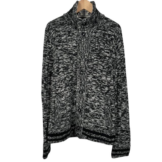 【中古】ニコルクラブフォーメン NICOLE CLUB FOR MEN 長袖ニットジャケット カーディガン ブラック グ..