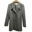 【中古】カールラガーフェルド KARL LAGERFELD ウールジャケット 長袖 4B ロゴボタン 灰色 グレー 36 S相当 レディース 【ベクトル 古着】 250324(4)