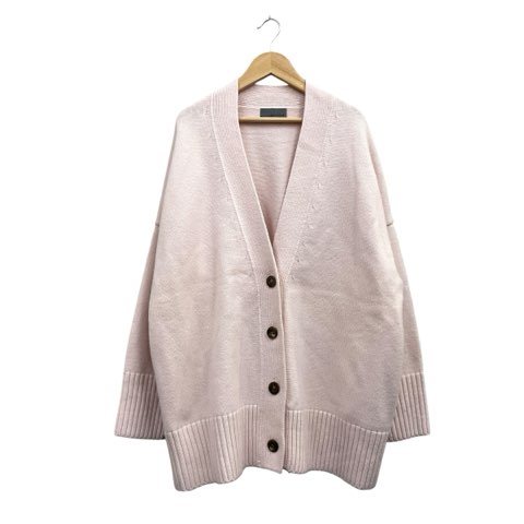 【中古】アンクレイヴ UNCRAVE カーディガン ニット ウール100% ゆったりシルエット 1 M相当 コーラルピンク レディース 【ベクトル 古着】 250412