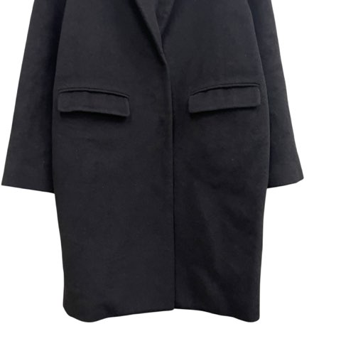 【中古】エムプルミエ ブラック M-Premier BLACK ハーフコート チェスターコート アンゴラ混 比翼ボタン ブラック 34 XS相当 レディース 【ベクトル 古着】 250515