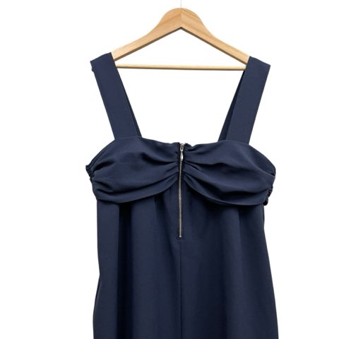 【中古】シップス SHIPS ジャンパースカート ワンピース フロントジッパー ネイビー フリーサイズ レディース 【ベクトル 古着】 250620