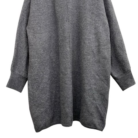 【中古】スピック&スパン Spick&Span ニットチュニック プルオーバー ウール100％ グレー レディース 【ベクトル 古着】 250604