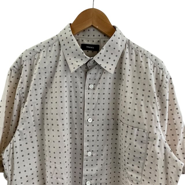 ブランド古着ベクトルプレミアム店の【中古】セオリー Theory BRUNER シャツ 半袖 トップス 幾何学模様 総柄 ベージュ M メンズ 【ベクトル 古着】 260610｜アングル3