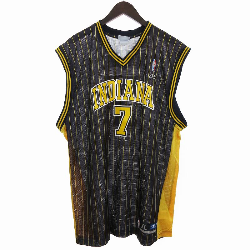 【中古】NBA インディアナ ペイサーズ PACERS ＃7 ジャーメイン オニール reebok リーボック製 ユニフォーム パープル系 XL ■WY3 メンズ 【ベクトル 古着】 240412表記サイズXL実寸サイズ身幅：67cm　総丈：83cm　　素材ポリエステル85％、ナイロン15％色パープル イエロー系 ※色に関してはこの出品者の主観で判断しておりますので、カタログや正規のカラーとは言い回しが異なる場合があります。状態この商品には下記のようなダメージがあります。 ・プリント部分に若干剥げ ・リブ部分に毛羽立ち その他に目立ったダメージはなくまだまだご使用いただける商品です。 ※あくまでも中古品ですので掲載写真や記載内容をご確認いただき、ご理解の上ご購入ください。備考(株)リーボックジャパン ※こちらのお品物は店舗で保管しておらず、店頭販売は出来かねます。（※お取り寄せも出来かねます）商品のお問い合わせの回答を休止しております。＊各商品ページの商品詳細等をご確認の上ご購入ください。【中古】NBA インディアナ ペイサーズ PACERS ＃7 ジャーメイン オニール reebok リーボック製 ユニフォーム パープル系 XL ■WY3 メンズ 【ベクトル 古着】 240412状態ランク　”AB”詳細については、下記および「状態ランクについて」ページをご覧ください。未使用・新品の商品ほぼ新品同様の商品使用感が少なく、かなり状態の良い商品使用感はあるが、傷や汚れの少ない商品使用感の他、傷や汚れが見られる商品かなり大きな傷みがある難あり商品※S〜CランクはUSED品となりますので、使用感をご理解の上でご入札下さい。状態ランクについてinformation表記サイズXL実寸サイズ身幅：67cm　総丈：83cm　　素材ポリエステル85％、ナイロン15％色パープル イエロー系 ※色に関してはこの出品者の主観で判断しておりますので、カタログや正規のカラーとは言い回しが異なる場合があります。状態この商品には下記のようなダメージがあります。 ・プリント部分に若干剥げ ・リブ部分に毛羽立ち その他に目立ったダメージはなくまだまだご使用いただける商品です。 ※あくまでも中古品ですので掲載写真や記載内容をご確認いただき、ご理解の上ご購入ください。備考(株)リーボックジャパン ※こちらのお品物は店舗で保管しておらず、店頭販売は出来かねます。（※お取り寄せも出来かねます）商品のお問い合わせの回答を休止しております。＊各商品ページの商品詳細等をご確認の上ご購入ください。本商品は一点物です他サイトや店舗にて販売している商品です。多少のお時間差にて欠品になることもございます。予めご了承頂ますようお願い致します。ベクトル・サイズガイドはこちらこの商品と同じブランドの商品を見る