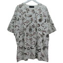 アールディーズ ALDIES Tシャツ 半袖 柄プリント ホワイト Fサイズ S67 0404 メンズ  240404