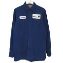 【中古】Wear Guard ウエアーガード ワークシャツ ワッペン ネイビー k14791 0331 【ベクトル 古着】 250331