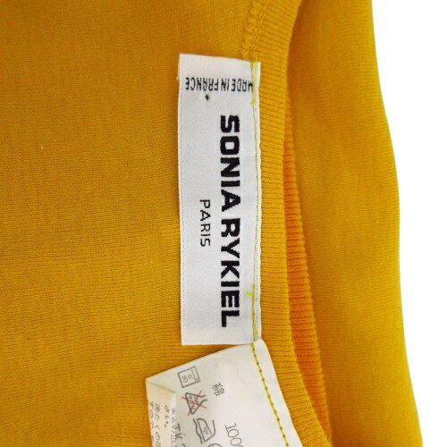 ブランド古着ベクトルプレミアム店の【中古】ソニアリキエル SONIA RYKIEL ノースリーブワンピース 膝丈 レースアップ チュニック トップス 31 XSサイズ相当 イエロー ?38641 0423 0423 レディース 【ベクトル 古着】 260423｜アングル3