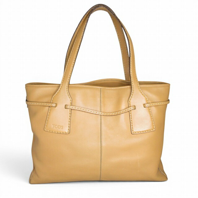 ブランド古着ベクトルプレミアム店の【中古】トッズ TOD'S トートバッグ レザー ベージュ k468675 レディース 【ベクトル 古着】 260702｜アングル2