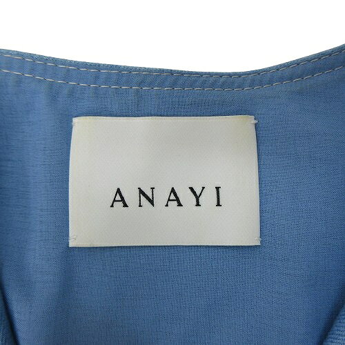 ブランド古着ベクトルプレミアム店の【中古】アナイ ANAYI 長袖 デニムジャケット ノーカラー 38 XLサイズ相当 ライトブルー k43255 0710 レディース 【ベクトル 古着】 260710｜アングル3