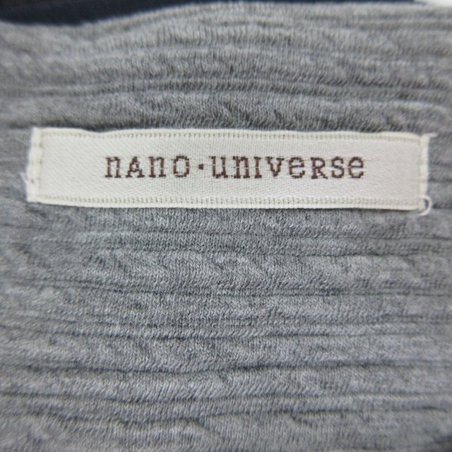 【中古】ナノユニバース nano universe 7分袖 ドッキングワンピース 膝丈 フレアスカート F Lサイズ相当 グレー ネイビー k44271 0710 レディース 【ベクトル 古着】 260710 vectorpremium-19253282 ブランド古着ベクトルプレミアム店 サンプル画像3