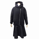【中古】ピッチンペルラ PICCIN PERLA フロッキードットダウンジャケット フロッキードットワンピース セットアップ アンサンブル ブラック S M レ...