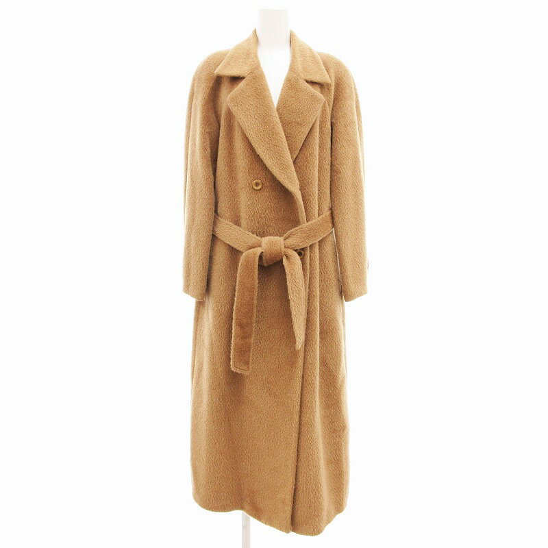 【中古】ジェイ&アール J&R off one environment ベルテッドコート ロング丈 38 M キャメル /UO レディース 【ベクトル 古着】 241206