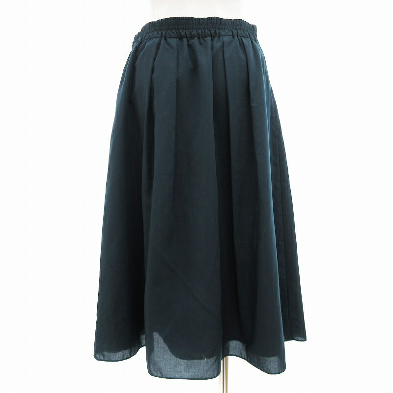 【中古】リフレクト Reflect 美品 フレアスカート イージー ひざ丈 11 ダークグリーン /AE 【ベクトル 古着】 250421