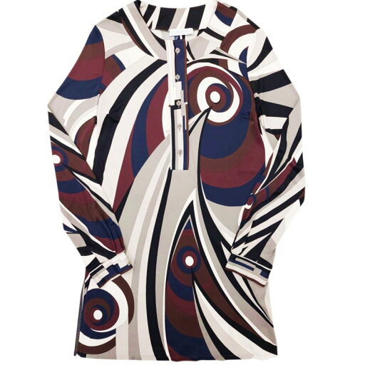 【中古】エミリオプッチ EMILIO PUCCI 美品 プッチ柄 レーヨン チュニック ワンピース ヘンリーネック 総柄 長袖 ミニ丈 I 42 紺 ネイビー マルチカラー 0527 レディース 【ベクトル 古着】 250530 【中古】エミリオプッチ EMILIO PUCCI 美品 プッチ柄 レーヨン チュニック ワンピース ヘンリーネック 総柄 長袖 ミニ丈 I 42 紺 ネイビー マルチカラー 0527 レディース 【ベクトル 古着】 250530