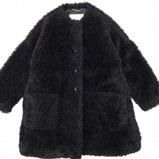 【中古】マッキントッシュ MACKINTOSH NEW HUMBIE NO COLLAR ECO FUR ノーカラーエコファーコート ジャケット ミドル丈 シャドーロゴ 6 黒 ブラック 0615 レディース 【ベクトル 古着】 250617 【中古】マッキントッシュ MACKINTOSH NEW HUMBIE NO COLLAR ECO FUR ノーカラーエコファーコート ジャケット ミドル丈 シャドーロゴ 6 黒 ブラック 0615 レディース 【ベクトル 古着】 250617