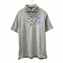 【中古】エスワイサーティトゥー バイ スウィートイヤーズ SY32 by SWEET YEARS パイルポロシャツ カットソー ゴルフ ウエア ロゴ 刺繍 半袖 S グレー 0709 メンズ 【ベクトル 古着】 250709