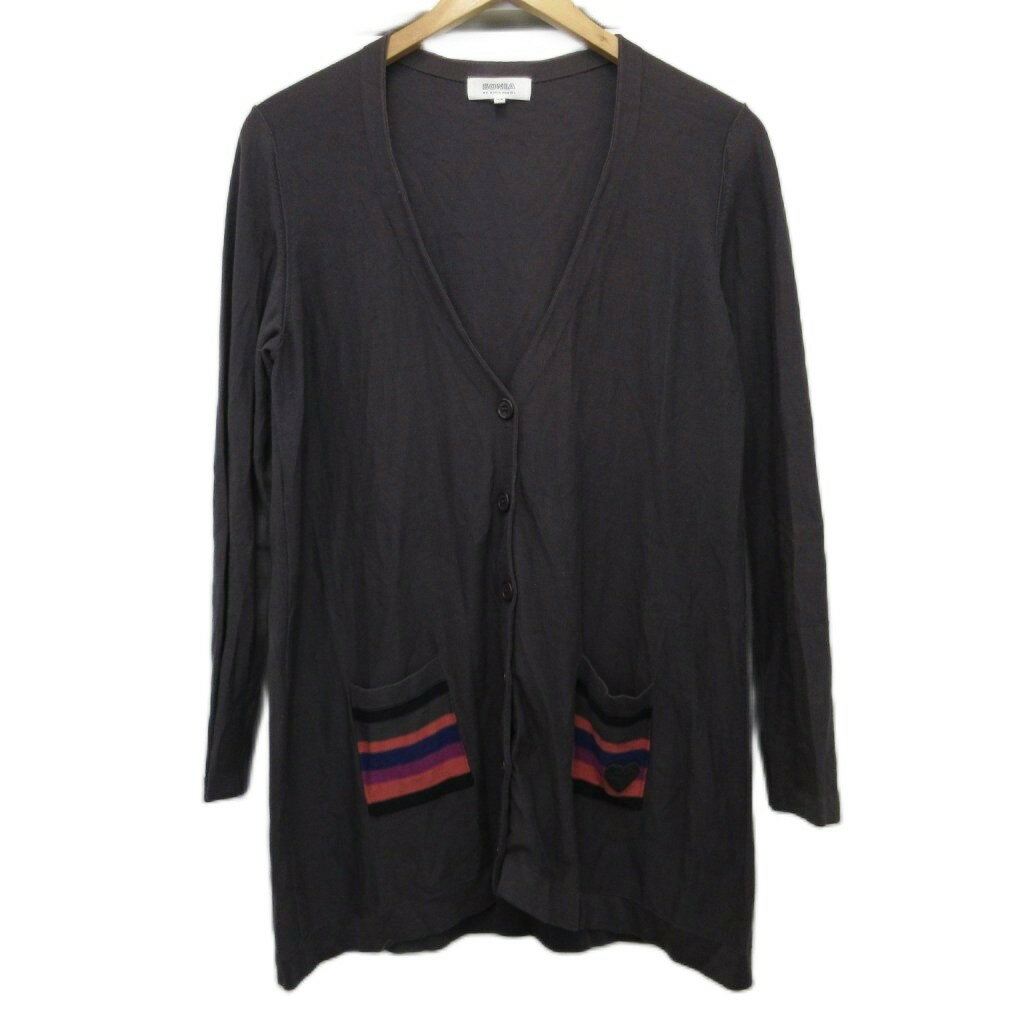 【中古】ソニア ソニアリキエル SONIA SONIA RYKIEL カーディガン ニット ノーカラー ミディアム丈 グレー系 44 約L ■YHS4 レディース 【ベクトル 古着】 250918のサムネイル