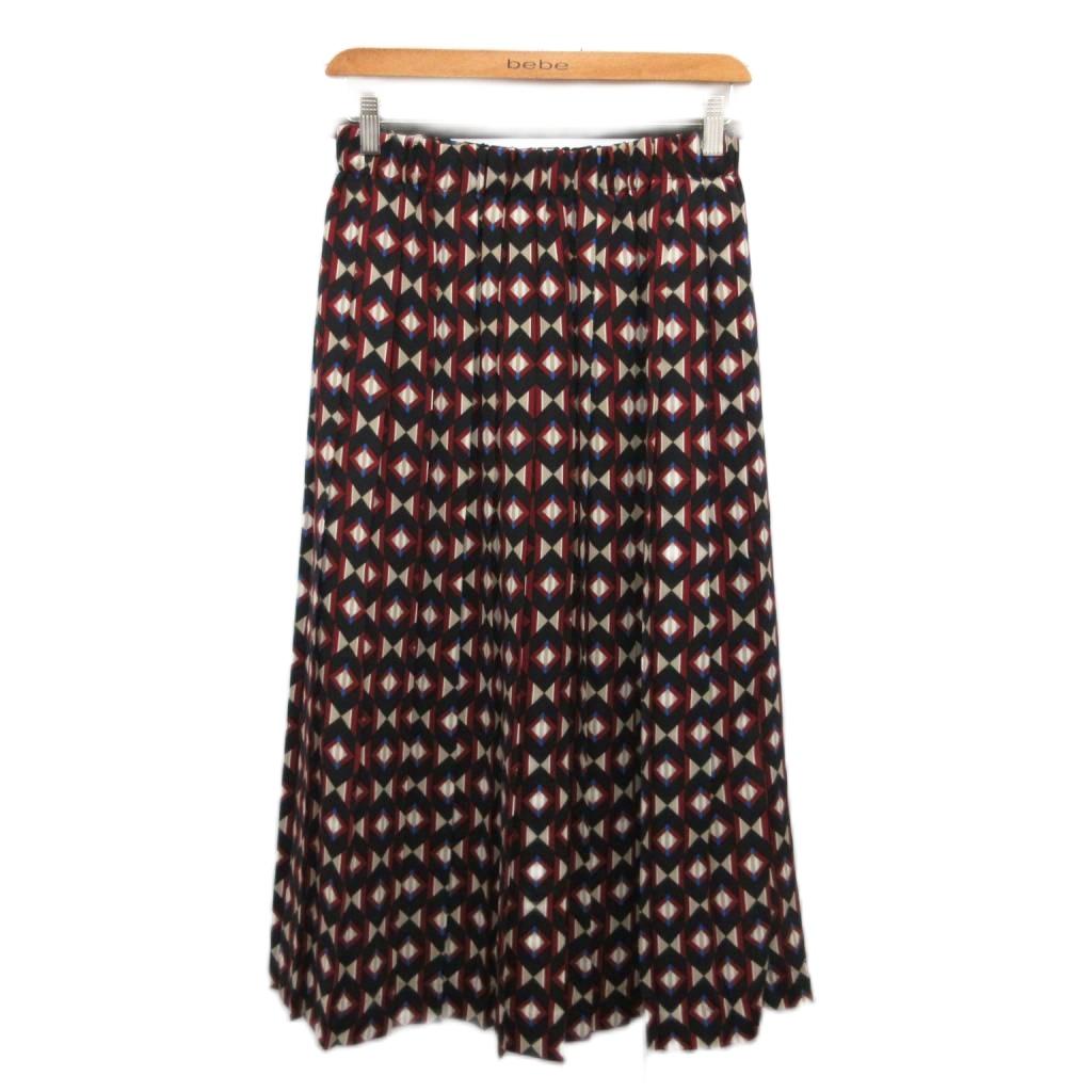 ブランド古着ベクトルプレミアム店の【中古】アーバンヒムス UBN HYMNS 美品 フレアスカート ミモレ ロング 総柄 M 黒 ブラック 赤 レッド 青 ブルー Z 32841 ■MET2 レディース 【ベクトル 古着】 251010｜アングル2