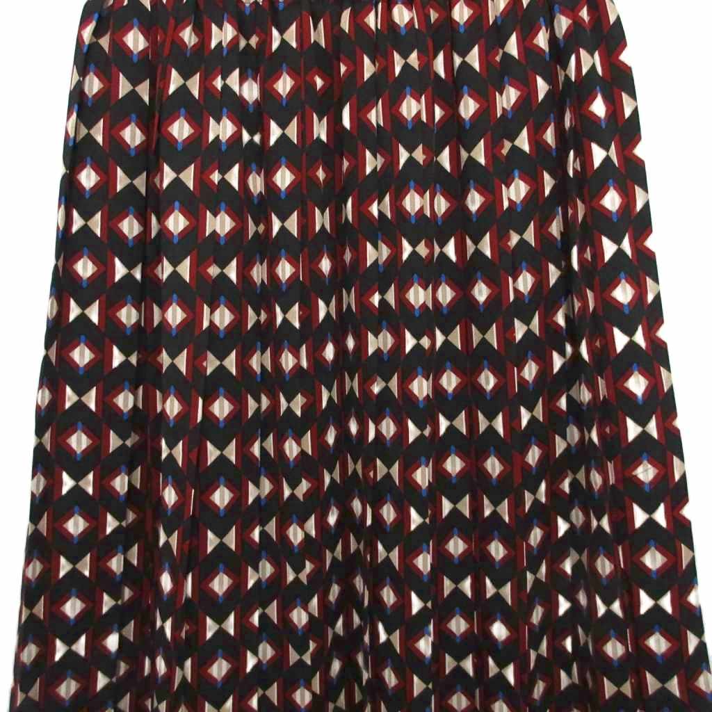 ブランド古着ベクトルプレミアム店の【中古】アーバンヒムス UBN HYMNS 美品 フレアスカート ミモレ ロング 総柄 M 黒 ブラック 赤 レッド 青 ブルー Z 32841 ■MET2 レディース 【ベクトル 古着】 251010｜アングル3