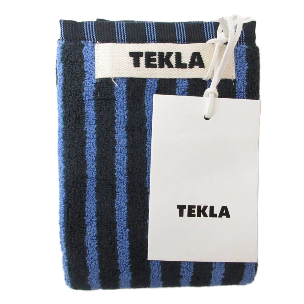 【中古】未使用品 TEKLA テクラ タグ付き ハンカチ チーフ ハンドタオル ストライプ 青系 メンズ 【ベクトル 古着】 251024