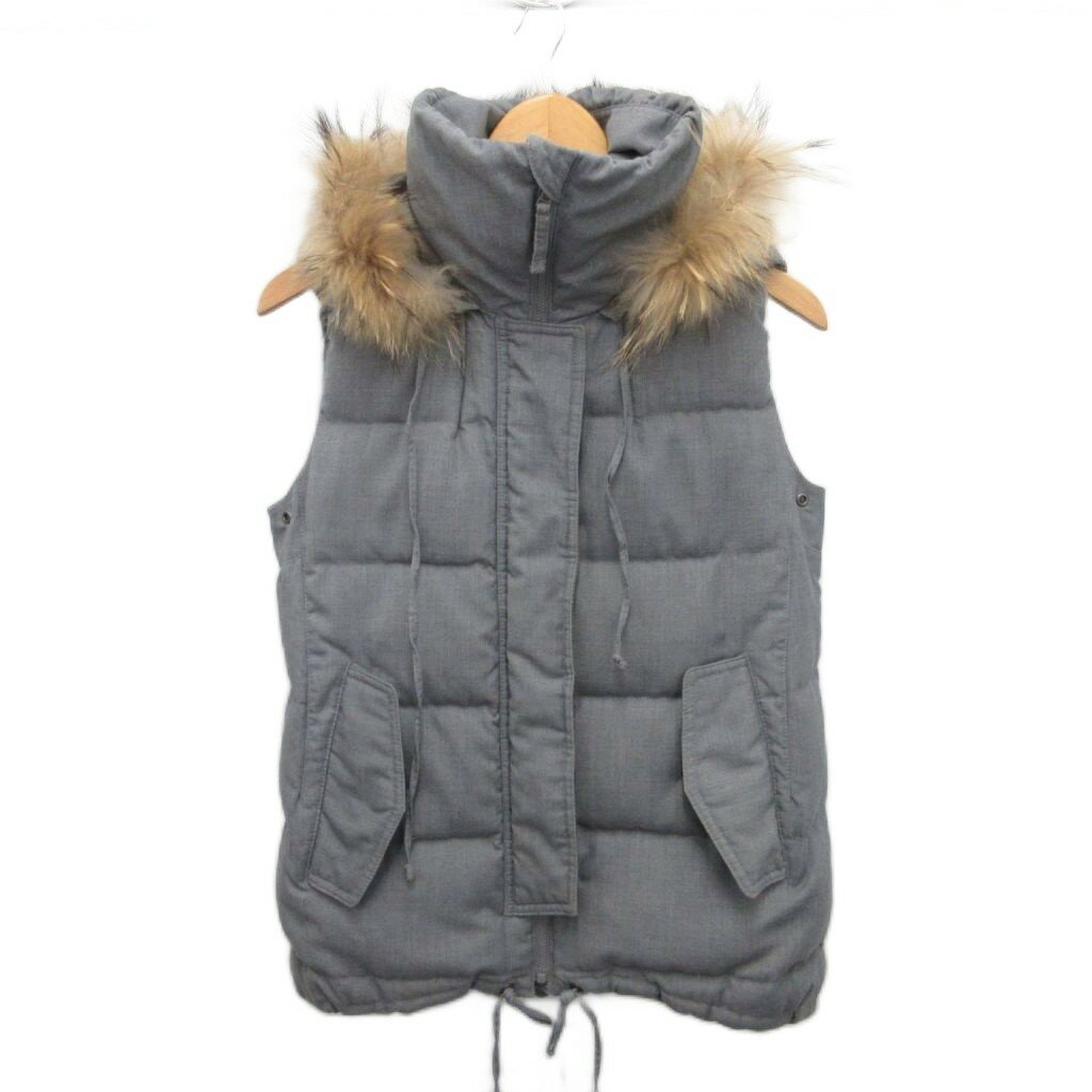 PLST ダウンベストロング　ベージュ　未使用品 PLST（プラステ）の「フード付ロングダウンベスト（ダウンベスト