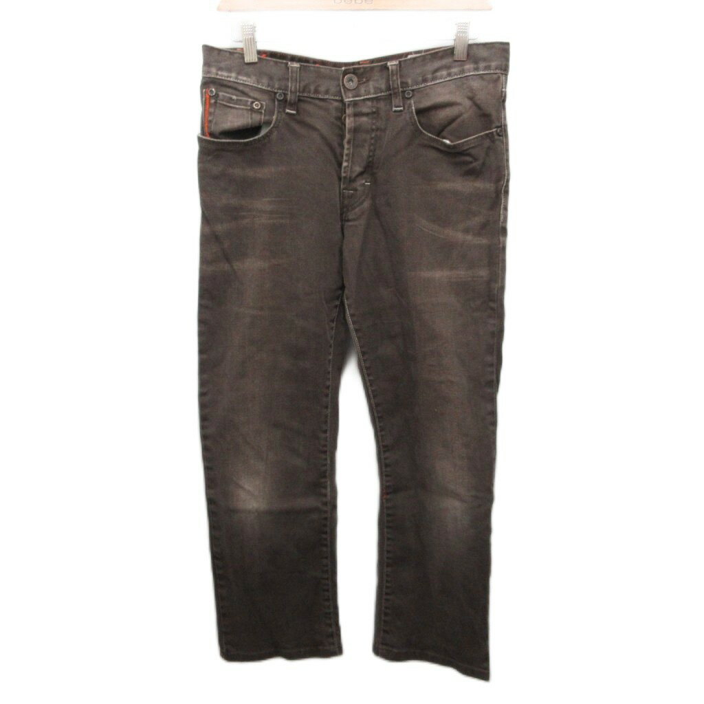 【中古】ヒューゴボス HUGO BOSS デニムパンツ ジーンズ 茶 ブラウン W32 L34 ■IBO90 レディース 【ベクトル 古着】 260203