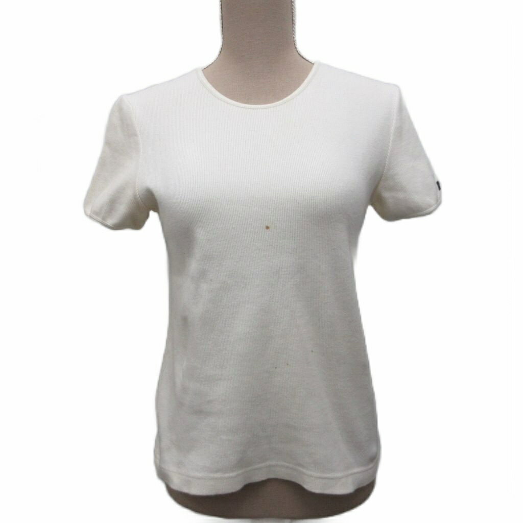 gucci///////////////\' - 【中古】グッチ GUCCI カットソー Tシャツ クルーネック 半袖 白 ホワイト L ■IBO91 レディース 【ベクトル 古着】 260225