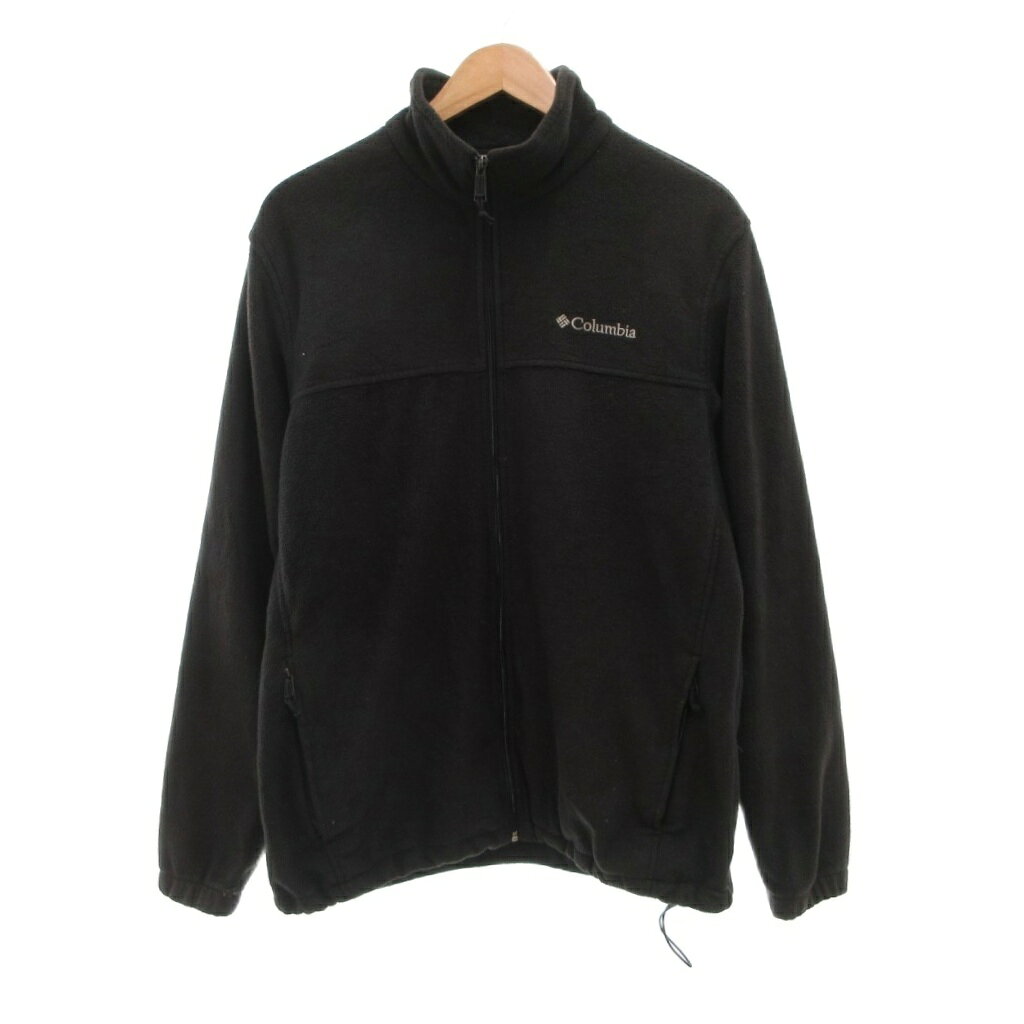 【中古】コロンビア Columbia フリース L 黒 ブラック 無地 スタンドカラー /TQ ■IBO91 メンズ 【ベクトル 古着】 260509