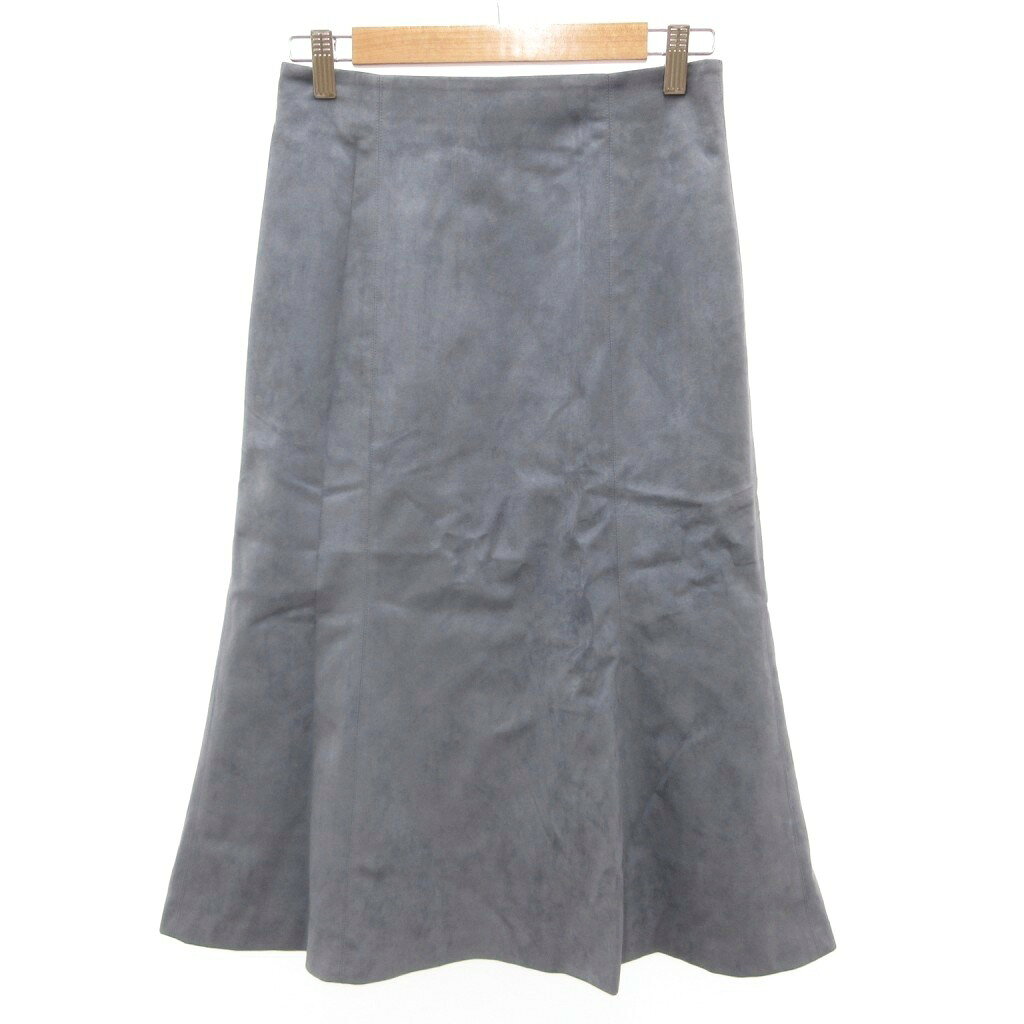 【中古】ユナイテッドアローズ UNITED ARROWS マーメイドスカート ひざ丈 フェイクスエード 38 ライトブルー /JS レディース 【ベクトル 古着】 260518