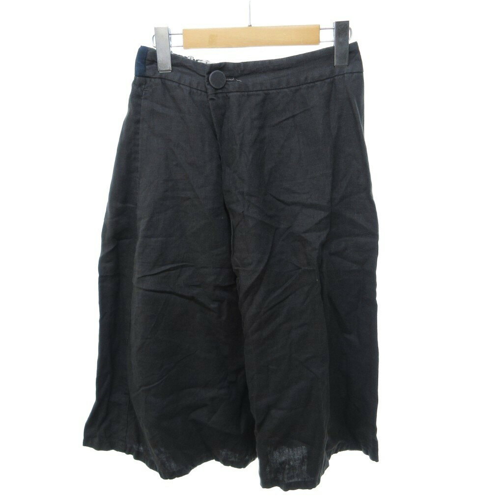 パラスパレス Pallas Palace ラップスカート リネン ひざ丈 フレア 茶 ブラウン 0 /HW  260620