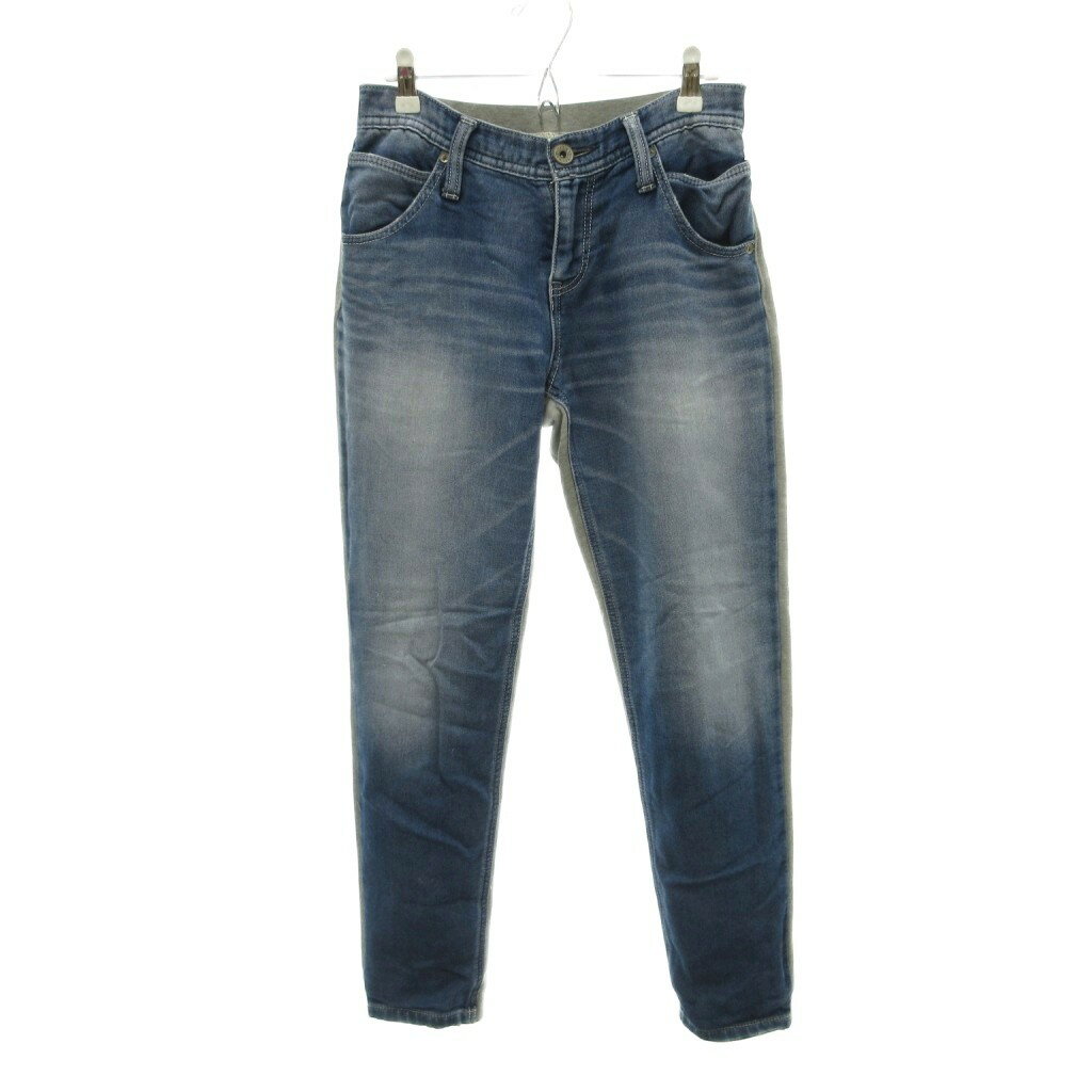 [Used] Rodeo Crowns Wide Bowl RCWB Docking Denim Pants Jeans Size S Navy/Gray Sweatshirt Panel 4207AR12-0630-15 /TQ Women's [Vector Used Clothing] 260621