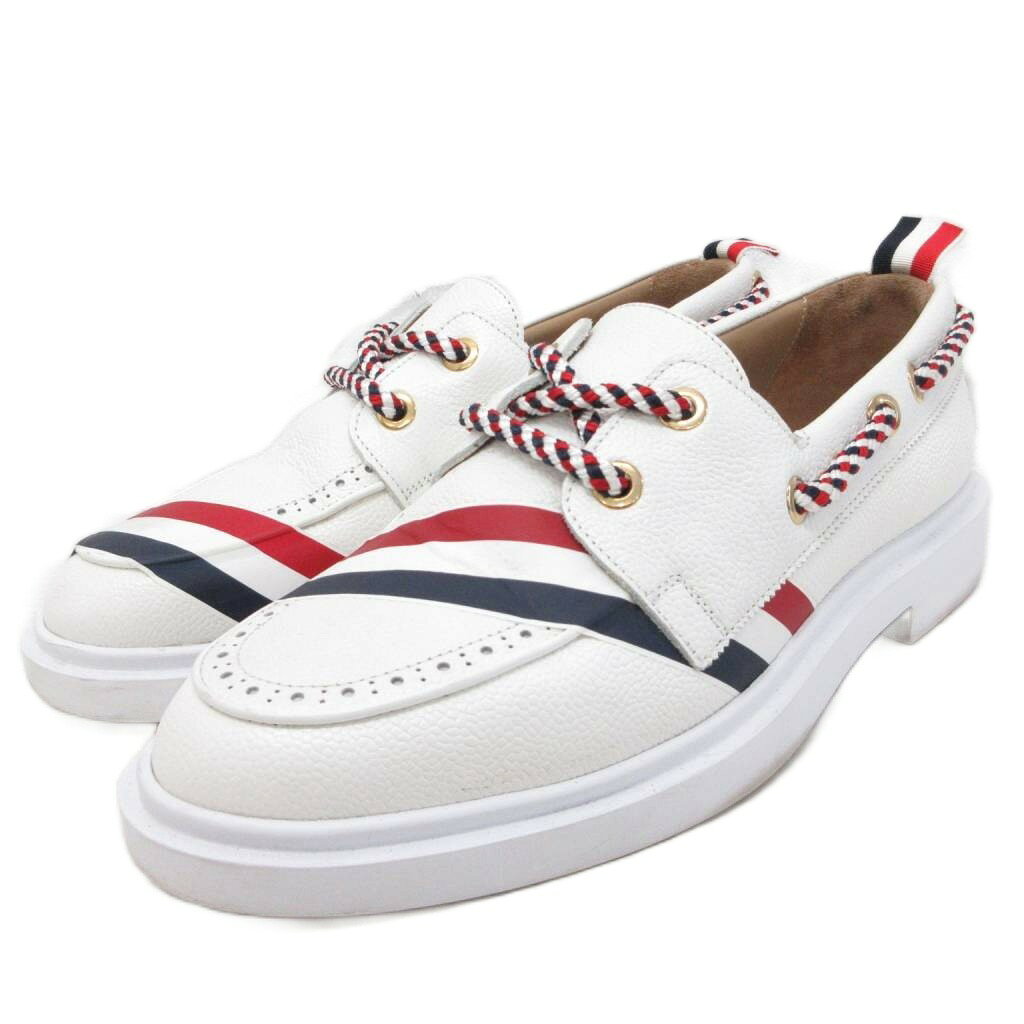【中古】トムブラウン THOM BROWNE デッキシューズ ボートシューズ 革靴 ウィング...