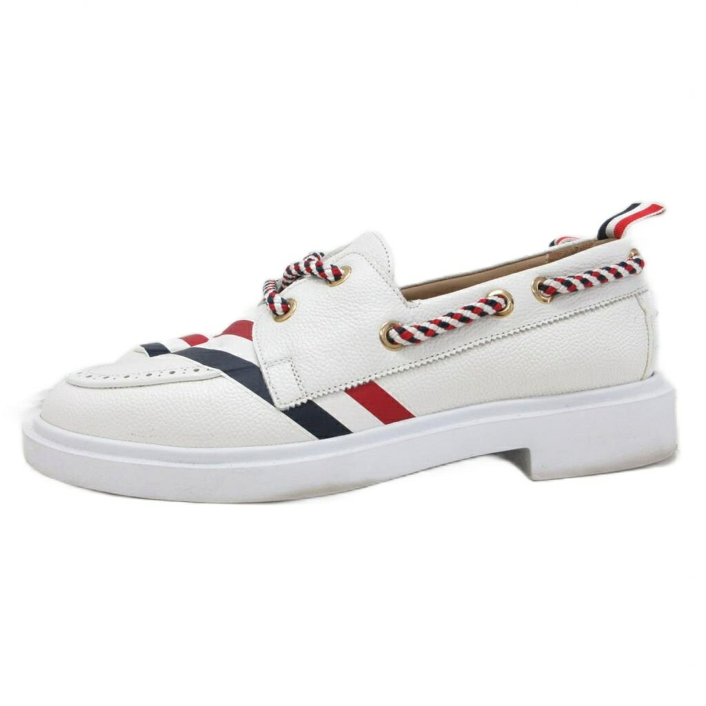 【中古】トムブラウン THOM BROWNE デッキシューズ ボートシューズ 革靴 ウィング...
