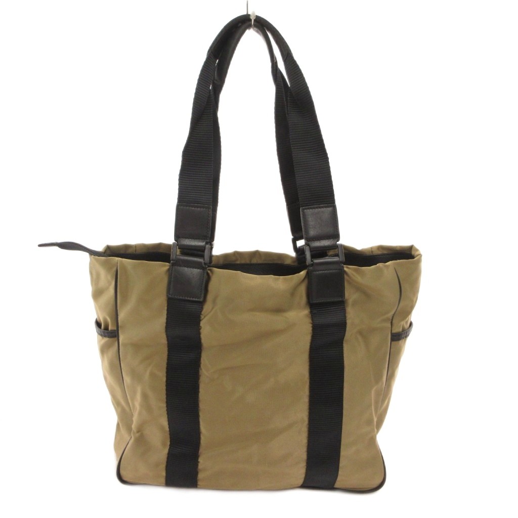 中古 バーバリーブラックレーベル BURBERRY BLACK LABEL ハンドバッグ トート ナイロン ロゴ ゴールドカラー vectorpremium-19316870 ブランド古着ベクトルプレミアム店 サンプル画像2