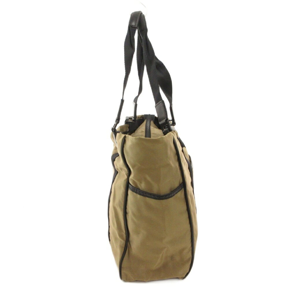 中古 バーバリーブラックレーベル BURBERRY BLACK LABEL ハンドバッグ トート ナイロン ロゴ ゴールドカラー vectorpremium-19316870 ブランド古着ベクトルプレミアム店 サンプル画像3