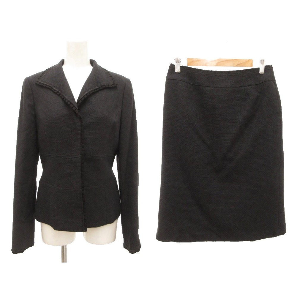 【中古】ソニアリキエル SONIA RYKIEL スーツ セットアップ オープンカラージャケ...