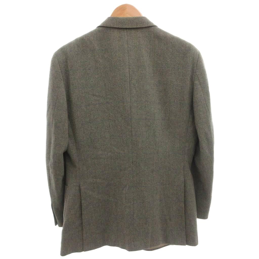 ブランド古着ベクトルプレミアム店の【中古】アクアスキュータム AQUASCUTUM テーラードジャケット ブレザー シングル ウール 2B AB-6 緑 グリーン /FF ■IBO101 メンズ 【ベクトル 古着】 260804｜アングル2