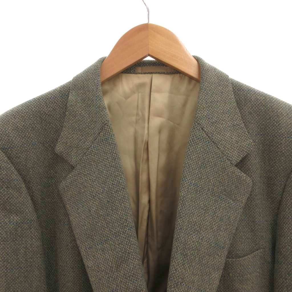 ブランド古着ベクトルプレミアム店の【中古】アクアスキュータム AQUASCUTUM テーラードジャケット ブレザー シングル ウール 2B AB-6 緑 グリーン /FF ■IBO101 メンズ 【ベクトル 古着】 260804｜アングル3
