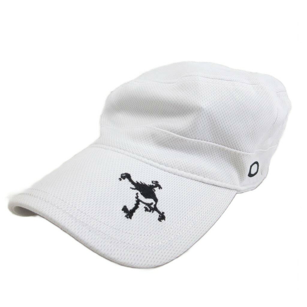 【中古】オークリー OAKLEY スカルロゴ キャップ 帽子 刺繍 白 ホワイト メンズ 【...