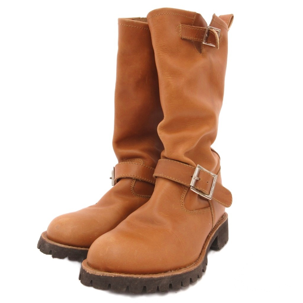 【中古】ヨースケ YOSUKE エンジニアブーツ シューズ レザー ベルト バックル 24cm 茶 ブラウン キャメル /JS ■IBO101 レディース 【ベクトル 古着】 260821