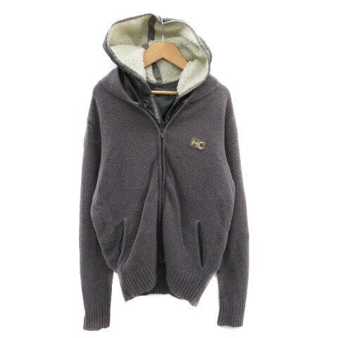 【中古】ヒールクリーク Heal Creek ゴルフウェア ジャケット パーカー ミドル丈 ライナー付き 40 L グレー /YK15 メンズ 【ベクトル 古着】 240731