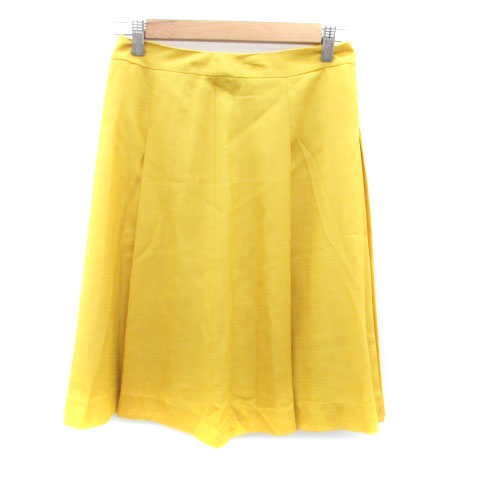 【中古】ハリス HARRISS フレアスカート ひざ丈 36 S 黄色 イエロー /HO44 レディース 【ベクトル 古着】 240730