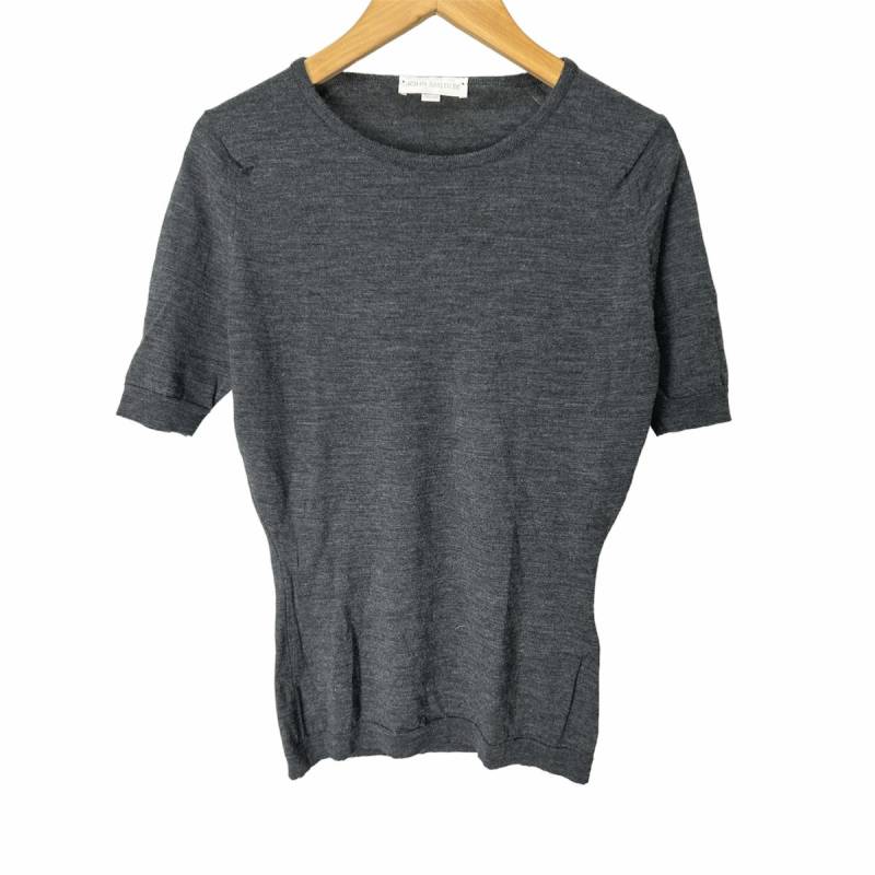 【中古】半袖 ウール セーター トップス Tシャツ ニット グレー S CA45550 ■ST レディース 【ベクトル 古着】 240803