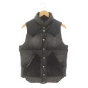 【中古】ヒステリックグラマー HYSTERIC GLAMOUR Rocky Mountain スタッズ装飾 デニムダウン ダウンベスト アウター コットン 36...