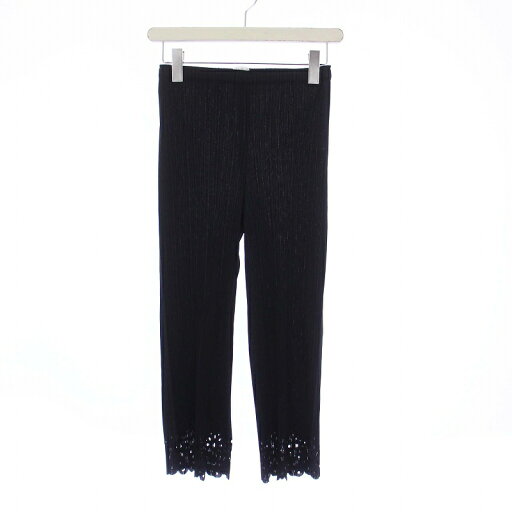【中古】プリーツプリーズ PLEATS PLEASE イッセイミヤケ 11年製 プリーツパンツ クロップドパンツ イージーパンツ 裾レース カットワークレース 3 L 黒 ブラック /YT レディース 【ベクトル 古着】 250523 【中古】プリーツプリーズ PLEATS PLEASE イッセイミヤケ 11年製 プリーツパンツ クロップドパンツ イージーパンツ 裾レース カットワークレース 3 L 黒 ブラック /YT レディース 【ベクトル 古着】 250523