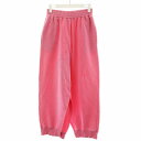 【中古】エムエムシックス メゾンマルジェラ MM6 Maison Margiela 23SS スウェットパンツ イージーパンツ ダメージ加工 S ピンク S62KB0168 /AN34 レディース 【ベクトル 古着】 250523