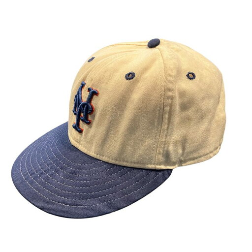【中古】ニューエラ NEW ERA ベースボール ロゴ 刺繍 キャップ 青 ベージュ 7 1/4 ☆AA★ メンズ 【ベクトル 古着】 250607 【中古】ニューエラ NEW ERA ベースボール ロゴ 刺繍 キャップ 青 ベージュ 7 1/4 ☆AA★ メンズ 【ベクトル 古着】 250607