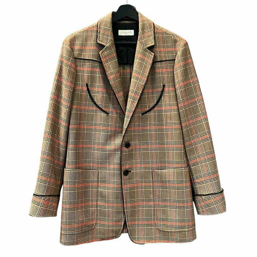 【中古】ドリスヴァンノッテン DRIES VAN NOTEN 18aw チェック 千鳥格子 ウール ウエスタンジャケット テーラードジャケット 46 茶 ブラウン ☆AA★ メンズ 【ベクトル 古着】 250626 【中古】ドリスヴァンノッテン DRIES VAN NOTEN 18aw チェック 千鳥格子 ウール ウエスタンジャケット テーラードジャケット 46 茶 ブラウン ☆AA★ メンズ 【ベクトル 古着】 250626