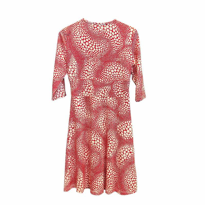 【中古】VVRjoias ひざ丈 ワンピース 七分袖 M レッド 041412017018 レディース 【ベクトル 古着】 250802