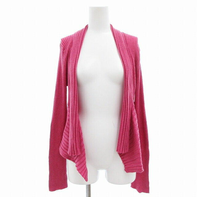 【中古】リュクスアーモワールカプリス l'armoire de luxe カーディガン リブニット ショールカラー 長袖 38 ピンク /AE レディース 【ベクトル 古着】 250729のサムネイル